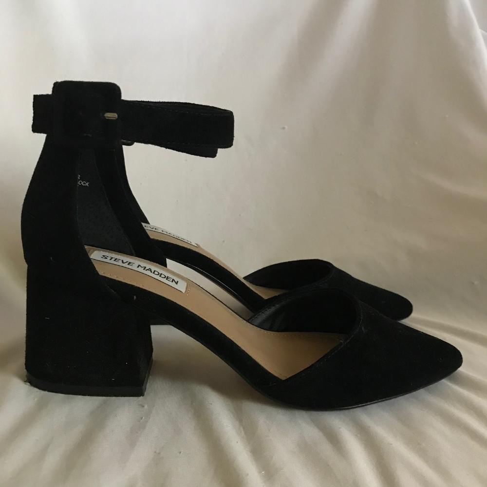 Steve Madden Ankle-Strap Block Dress Heels